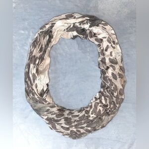 Express Gray and White Infinity Scarf